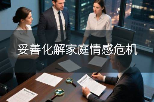 妥善化解家庭情感危机